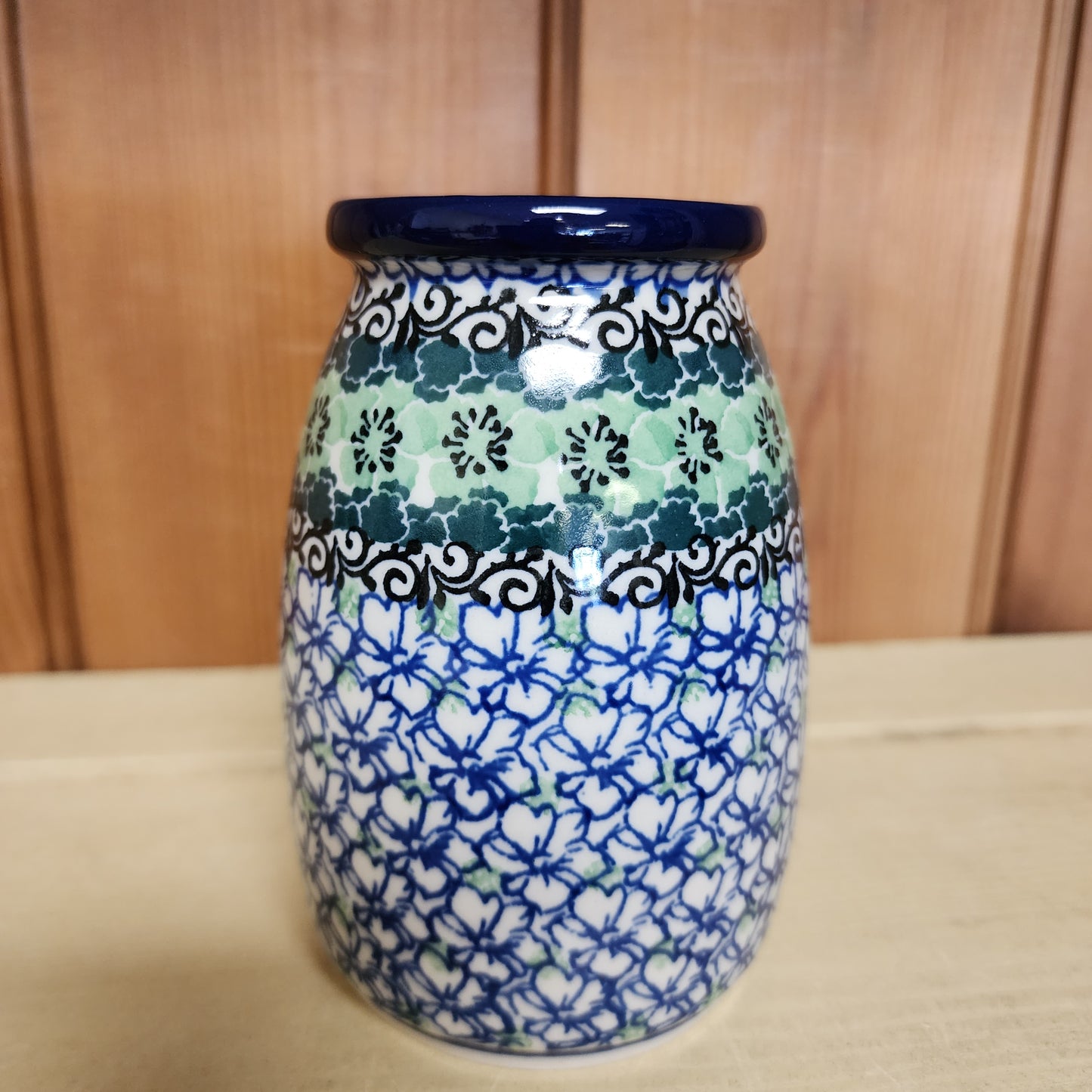 Vase ~ Milk Bottle Shape ~ 5"H 196-1479X Kiwi