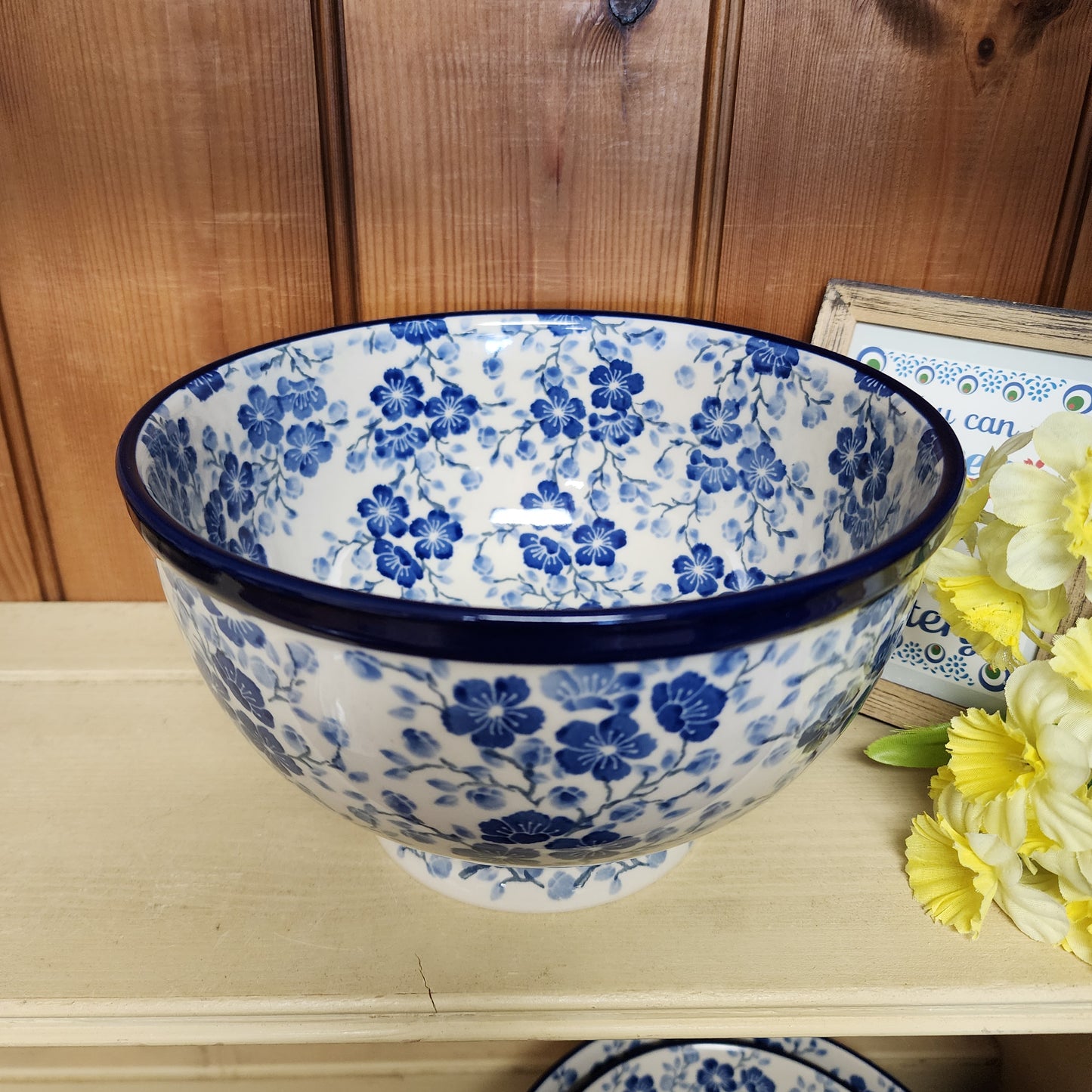 Pedestal Bowl - Large A14-3428X Timeless Blue PF0526