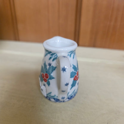 Miniature Jug / Toothpick Holder   2.25"  315-2973X  Winter Holly pf0526