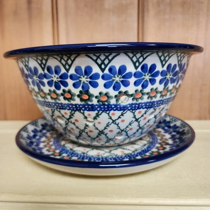 Berry Bowl w/ Saucer   8"W    854AX ~ Primrose