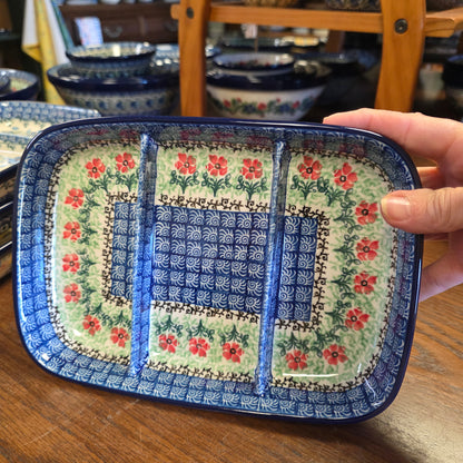 Dish   Divided  6.5" x 9.25"   1916X ~ Maraschino