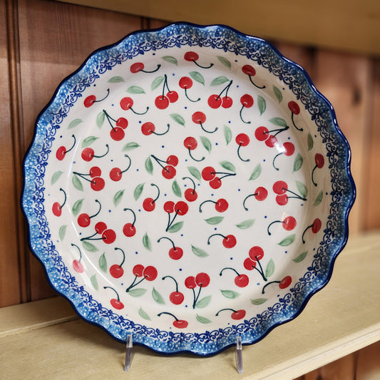 Pie Plate ~ Fluted ~ 10" 2715X ~ Cherry Pie