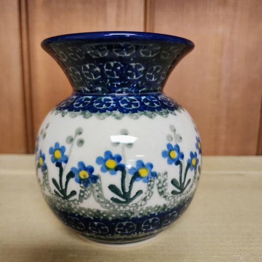 Vase ~ Bubble ~ 4.25" 0614X ~ Blue Spring Daisy