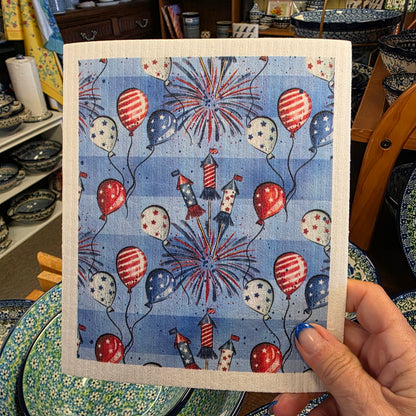 Dishcloth 4th of July  (Swedish Dishcloth) Americana