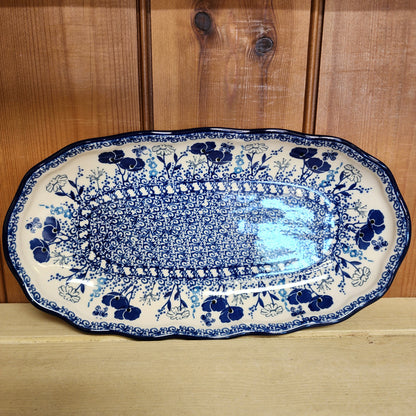Tray   Scalloped Oval   6.25" x 12.5" A42-2902X  Evening Poppy pf0526