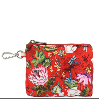 Anuschka ~ Fabric Pouch ~ Red ~ Tropical