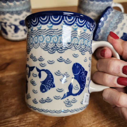 Mug ~ 13 oz. 2372X ~ Deep Blue Sea ~ Koi Fish