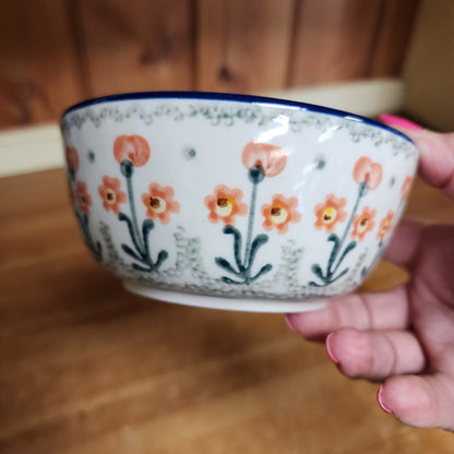 Bowl ~ Ice Cream ~ 4.5" 017-0560X Peach Spring Daisy 1.4 cups