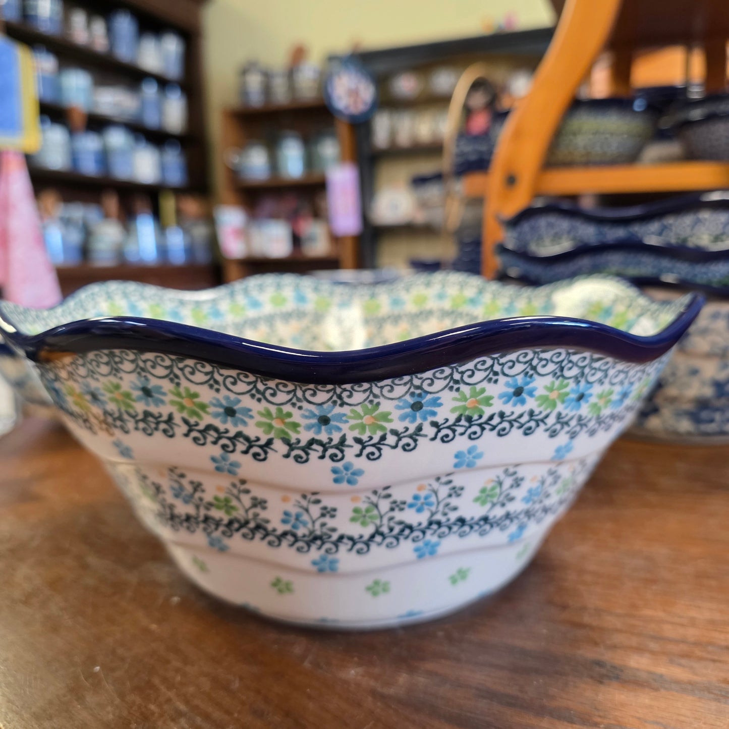 Bowl   Wavy Edge   Medium  10" 692-2362X  Beach Sparkle pf0526