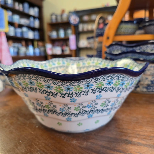 Bowl   Wavy Edge   Medium  10" 692-2362X  Beach Sparkle pf0526