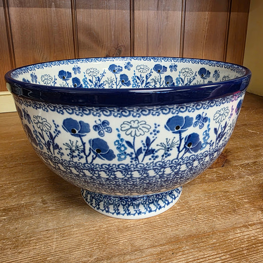 Pedestal Bowl - Large     2902X ~ Evening Poppy