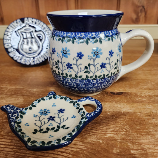 2 pc / 16 oz. Bubble Mug & Tea Bag Holder 2785X Georgia Blue