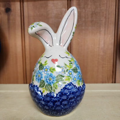Bunny in egg / blue flowers