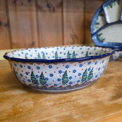 Bowl Oval Baker ~ Fluted Edge 9" x 7.5" x 2 3/4"deep   D78-U4661  U3 pf0526