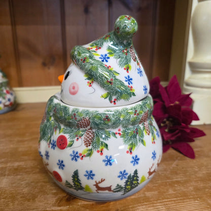 Snowman Jar Large 8"