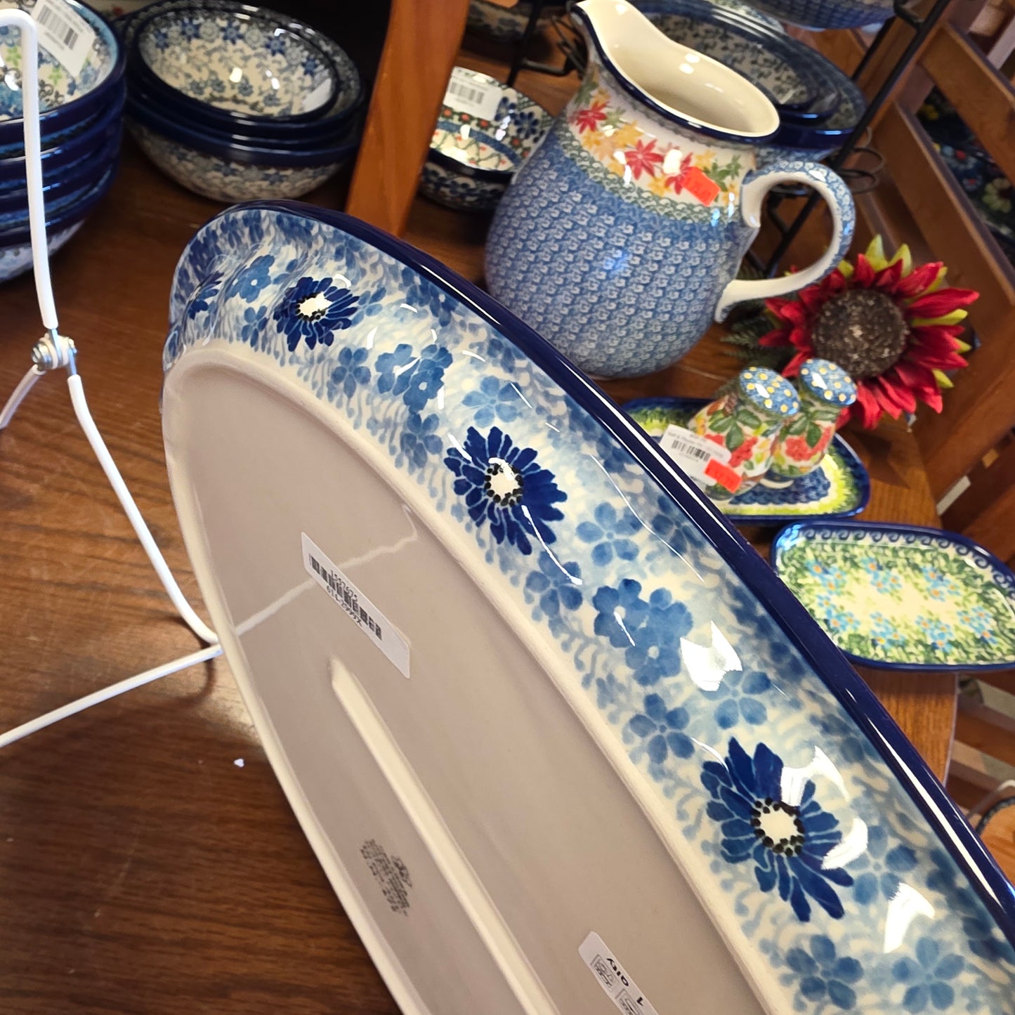 Platter   Oval   10' X 14.5"   2999X ~Blue Dragonfly