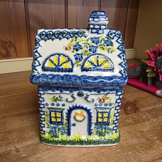 House Jar / Blue with Bees