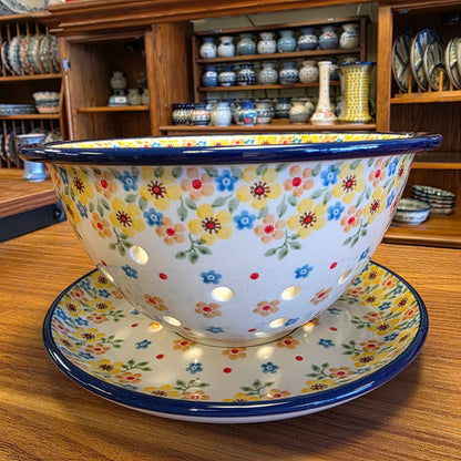 Berry Bowl w/ Saucer   8"W  470-2225X  Buttercup pf0526