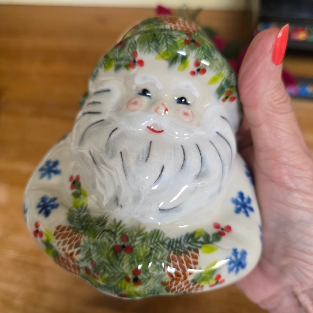 Santa Jar ~ 8" H. reindeer 303  Kalich