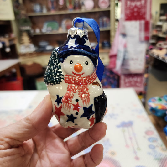 Ornament ~ Snowman w/tree