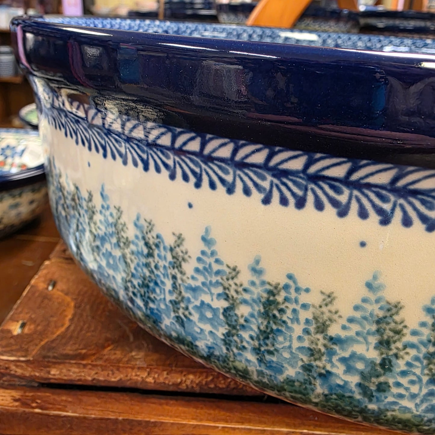 Bowl   Serving   12.5" W 116-3279X  Virginia Bluebells pf0526