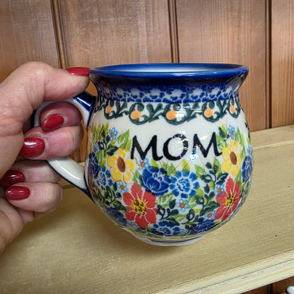 Mug 12 oz small MOM flowers 590