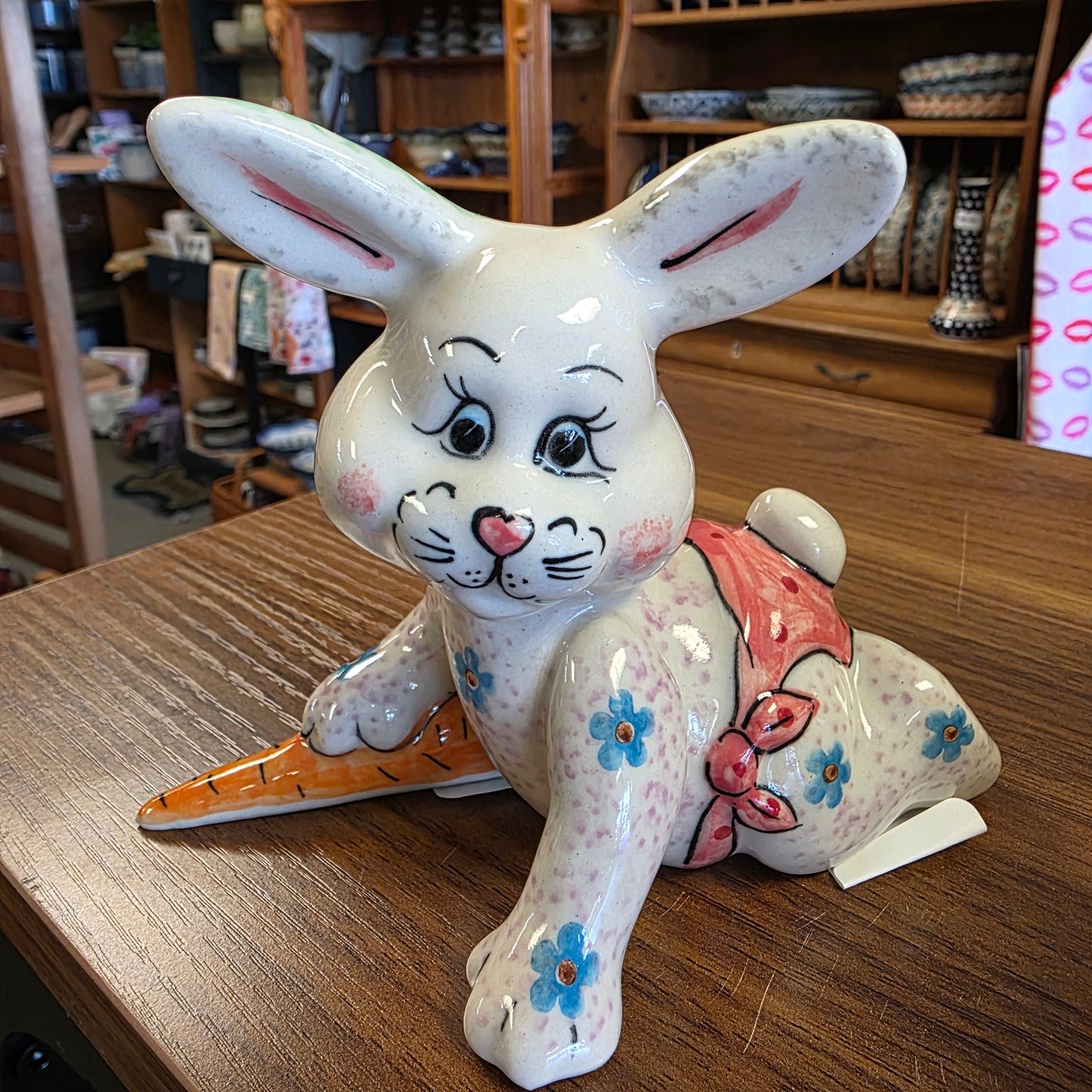 Bunny laying down with carrot