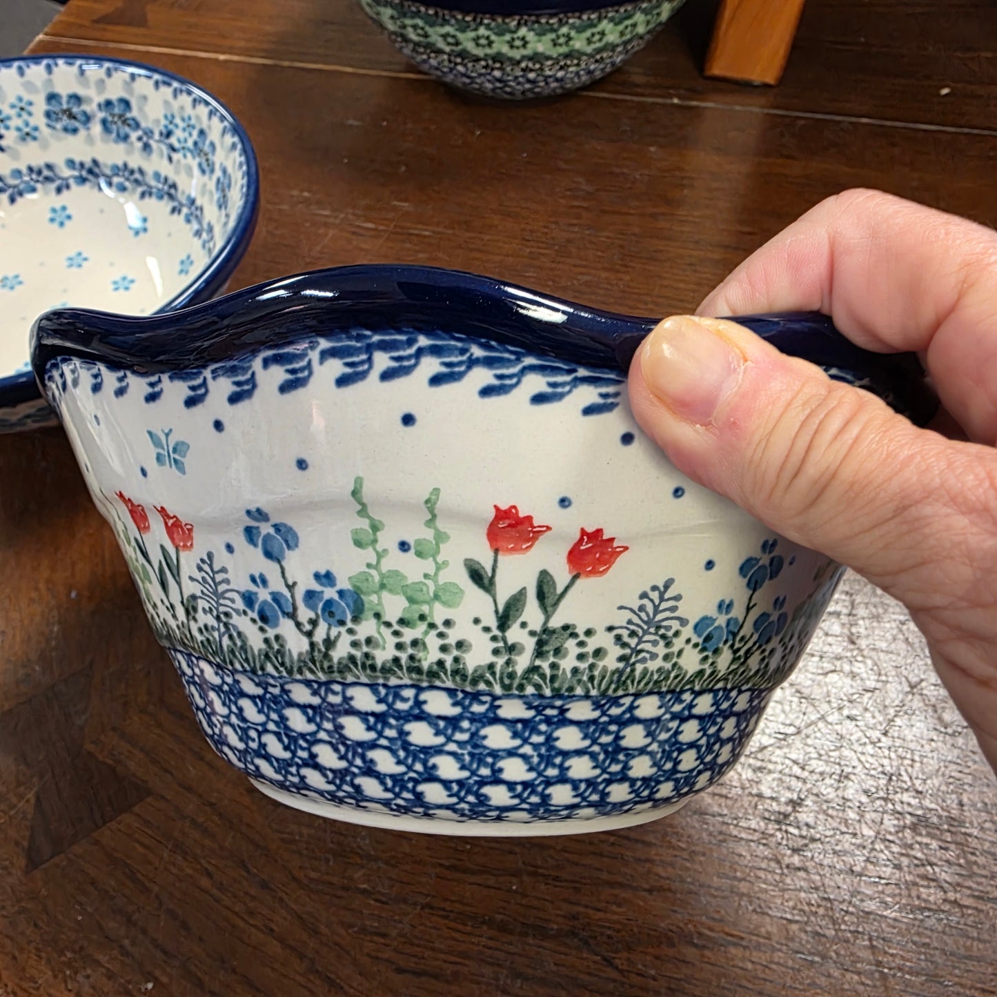 Bowl   Wavy Edge   Small  8" 691-2903X  Tulip Horizon pf0526