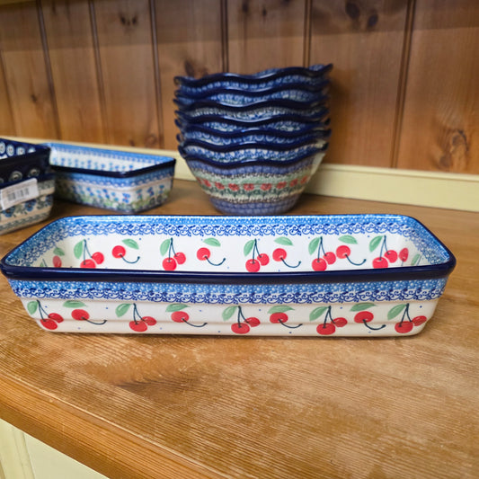 Baker Long Loaf 12" x 4.5" x 3.5"deep  784-2715X  Cherry Pie pf0526