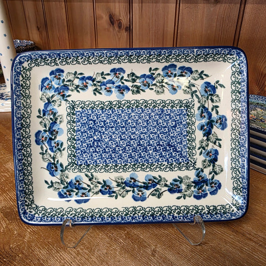 Platter Rectangular 9.5" x7"  111-2273X  Winter Viola pf0526