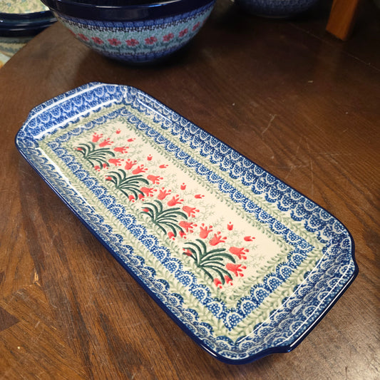 Tray   5.5" x 12"    1437X ~ Crimson Bells