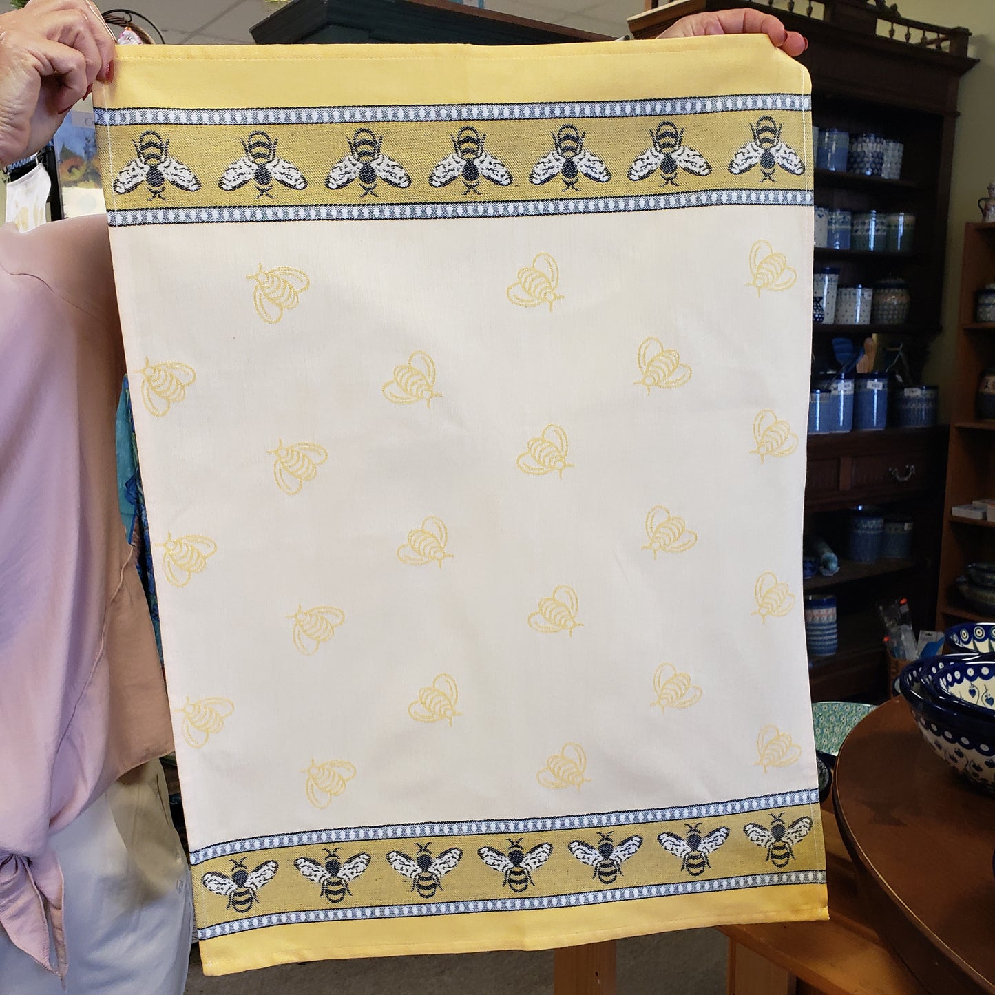 Tea Towel Bees Yellow