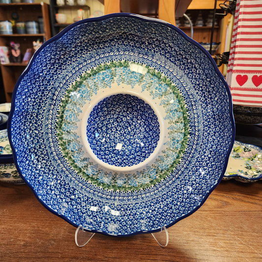 Bowl ~ Fluted Vegetable 3279X ~ Virginia Blue Bells