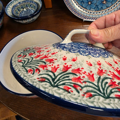 Covered Casserole (2 qt)   278-1437X  Crimson Bells pf0526