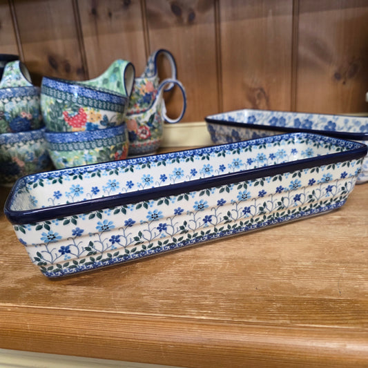Baker Long Loaf 12" x 4.5" x 3.5"deep  784-2785X  Georgia Blue pf0526
