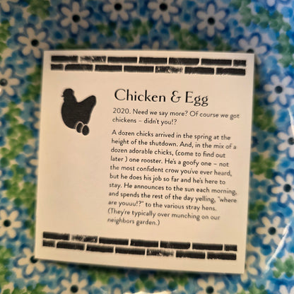Ornament ~ (C) White Chicken with Egg (3")   **NOT POLISH POTTERY**