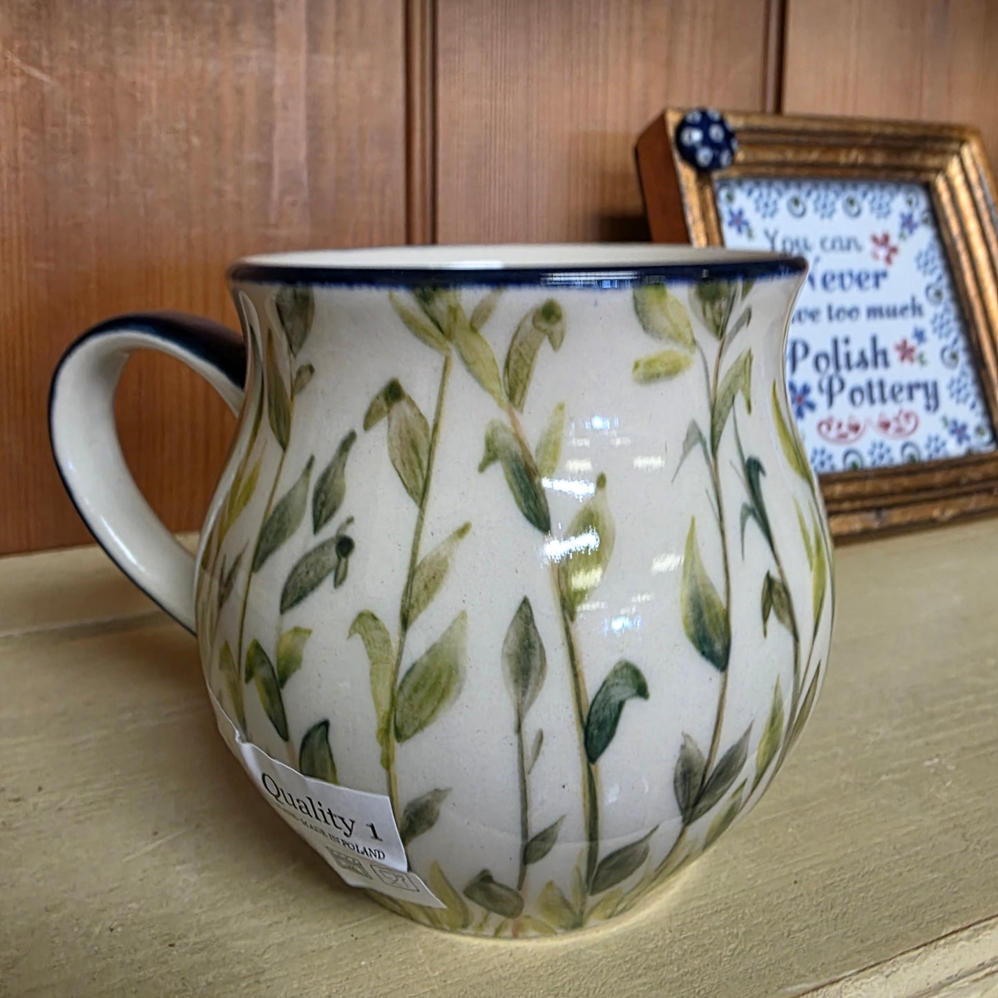 Mug LE Heron / florals 12 oz Moja pink