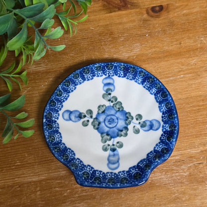 Shell Dish 4" ~ Blue Poppy
