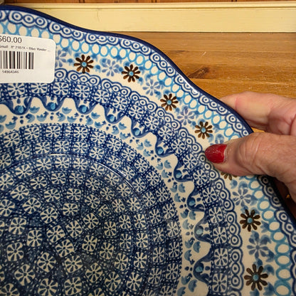 Bowl   Wavy Edge   Small   8" 2187X ~ Blue Yonder / 5 cups