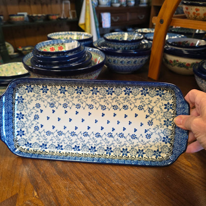 Tray   5.5" x 12"    2158X ~ Silver Lace