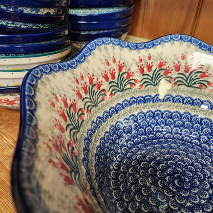 Bowl   Wavy Edge   Large  12" 693-1437X  Crimson Bells pf0526