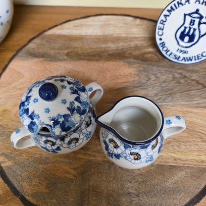 Set ~ Sugar/Creamer Snow Poppy