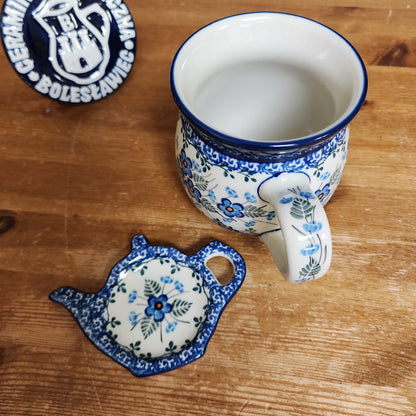 2 pc / 16 oz. Bubble Mug & Tea Bag Holder 2272X Parisian Posies