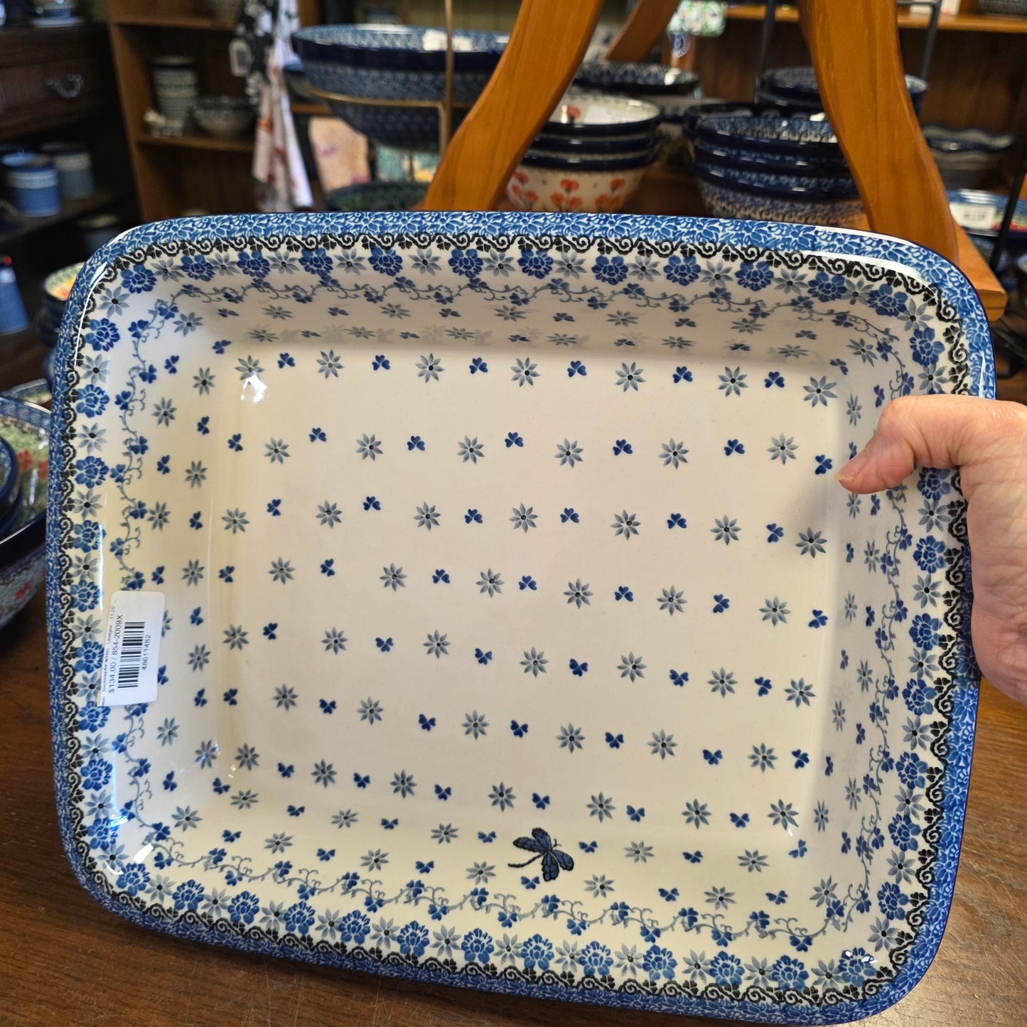 Baker   Rectangular w/Rim   Lasagna    11.25" x 13.75" 2009X ~ Dragonfly