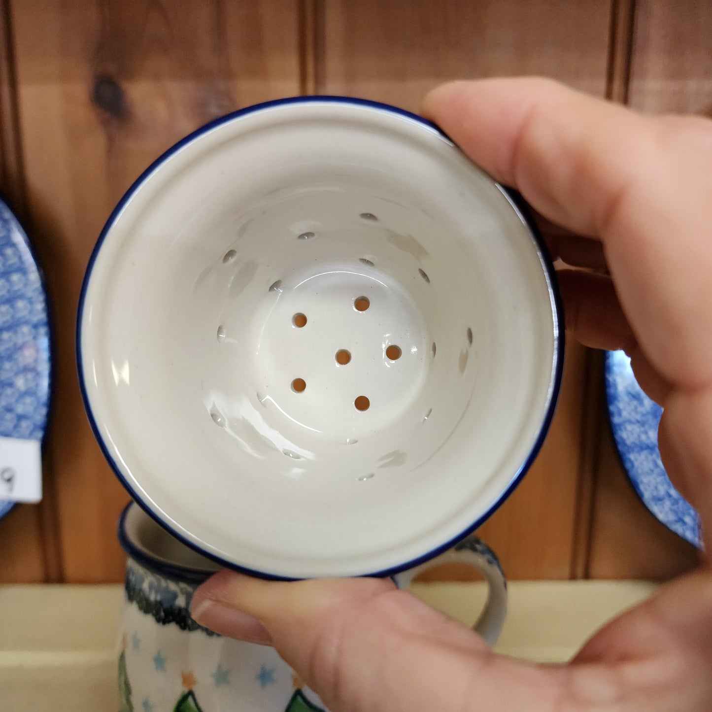 Mug w/Infuser and Saucer   12 oz.    1719X ~ Evergreens