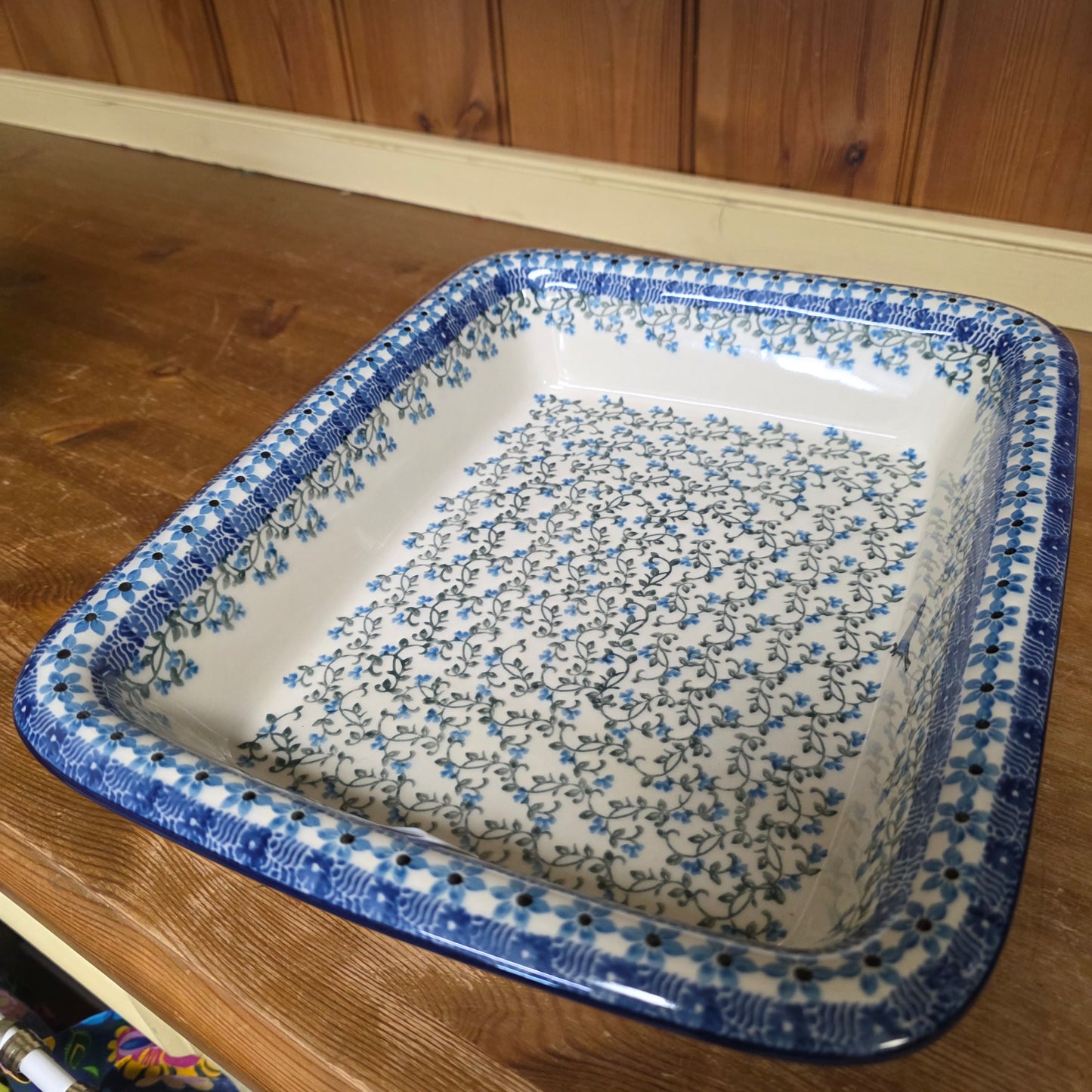 Baker Large  Rectangular w/Rim   Lasagna  11.25" x 13.75" 854-1932X  Song Bird pf0526 Large Lasagna