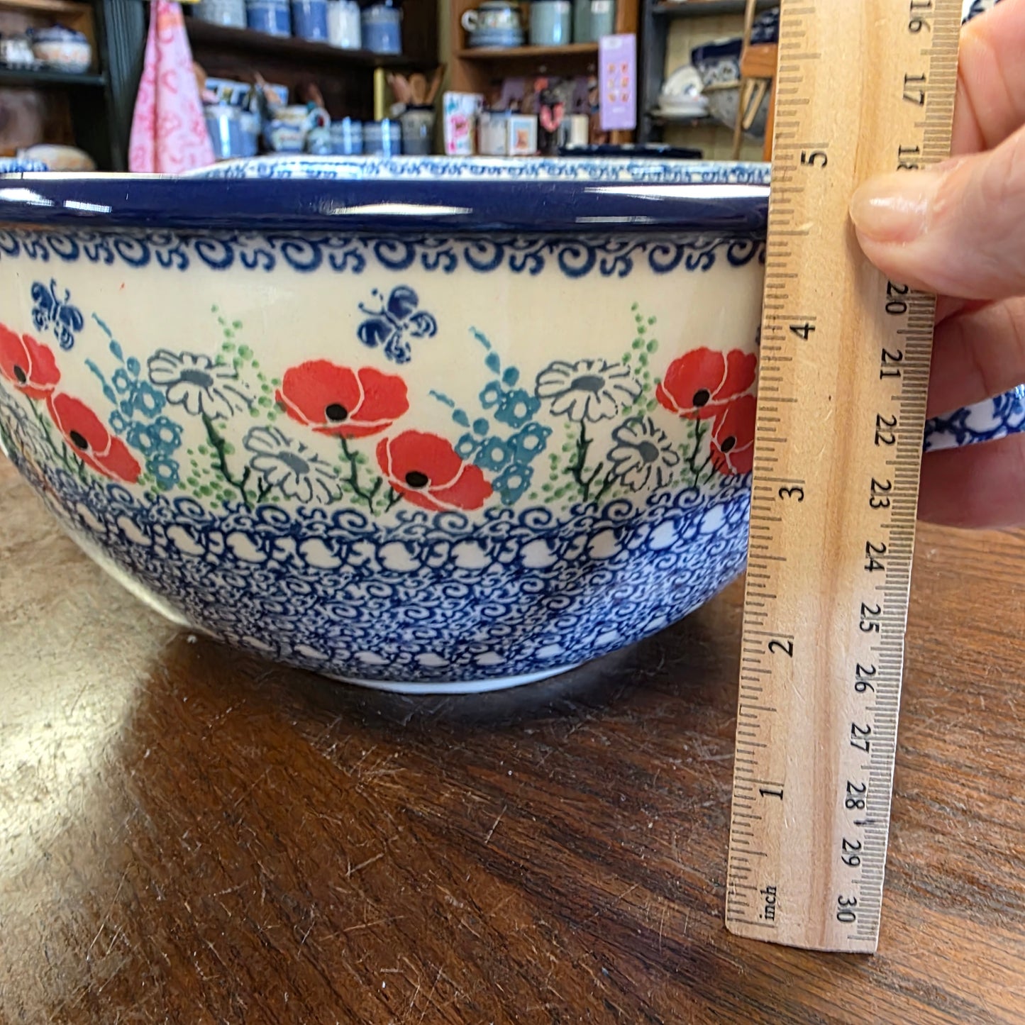 Batter Bowl   Large (2 qt)  714-2901X  Red Poppy Garden pf0526