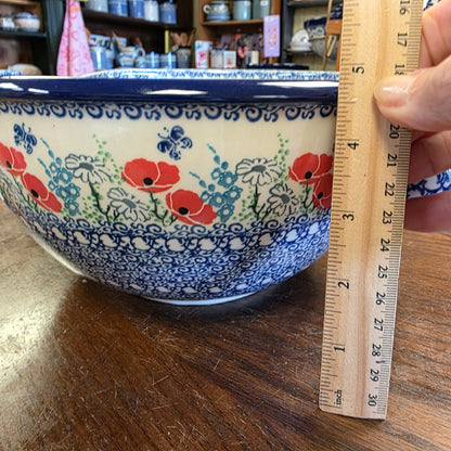 Batter Bowl   Large (2 qt)  714-2901X  Red Poppy Garden pf0526