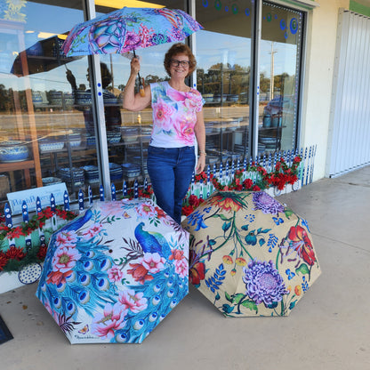 Anuschka ~ Umbrella ~ Black / bird of paradise