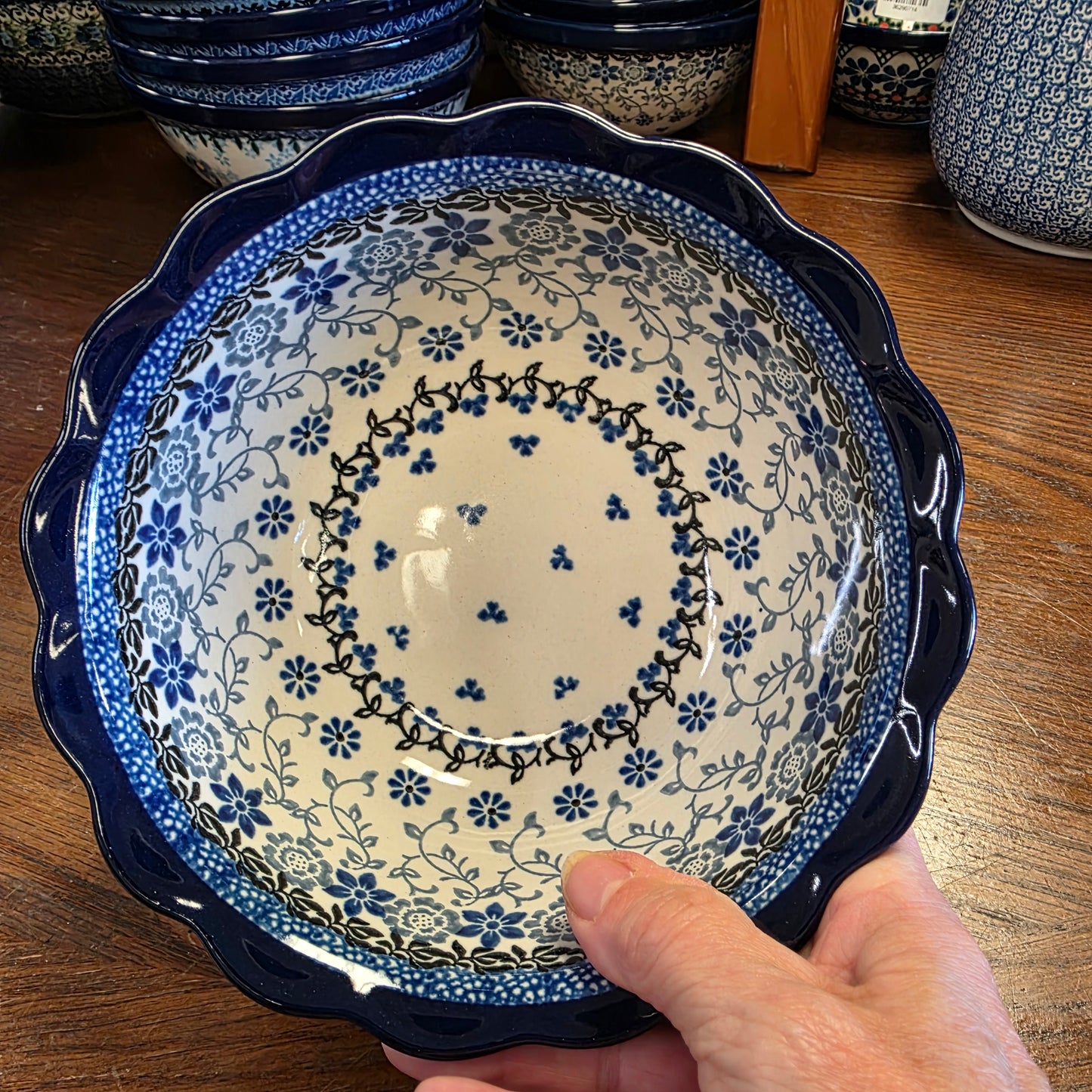 Bowl   Scalloped Edge   7"   2158X ~ Silver Lace